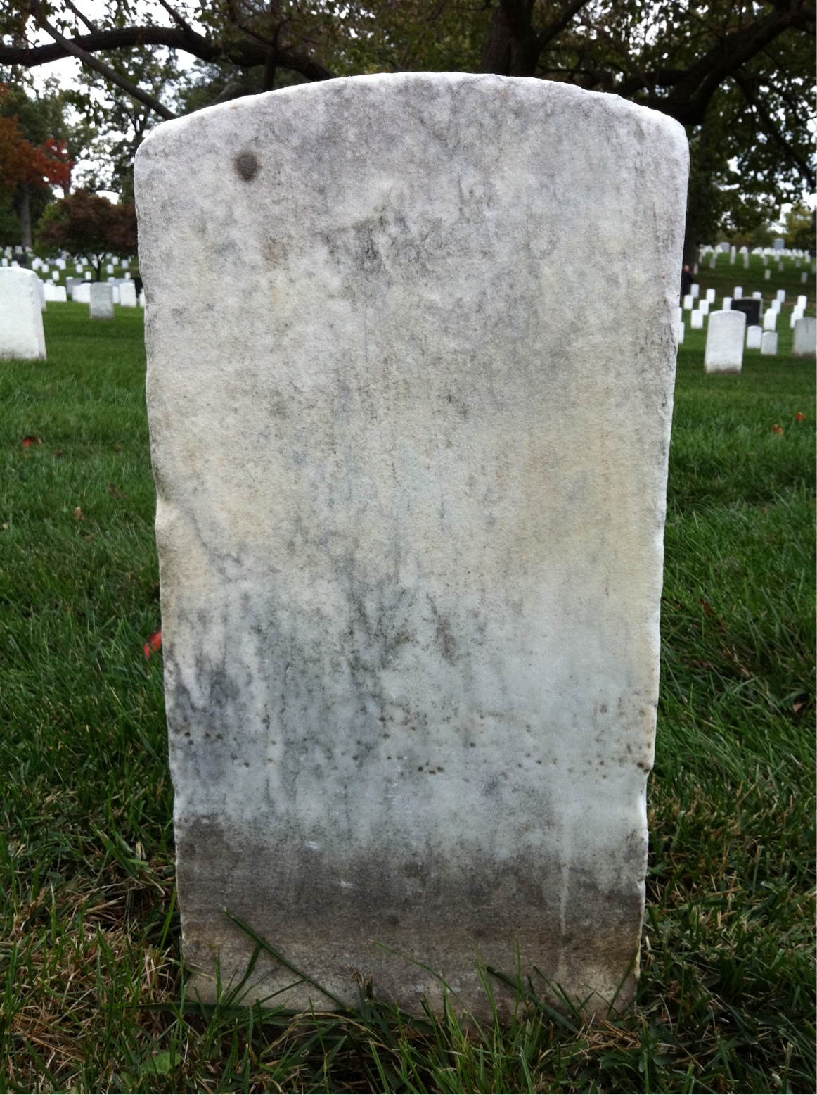 Back of headstone — Noah Mills