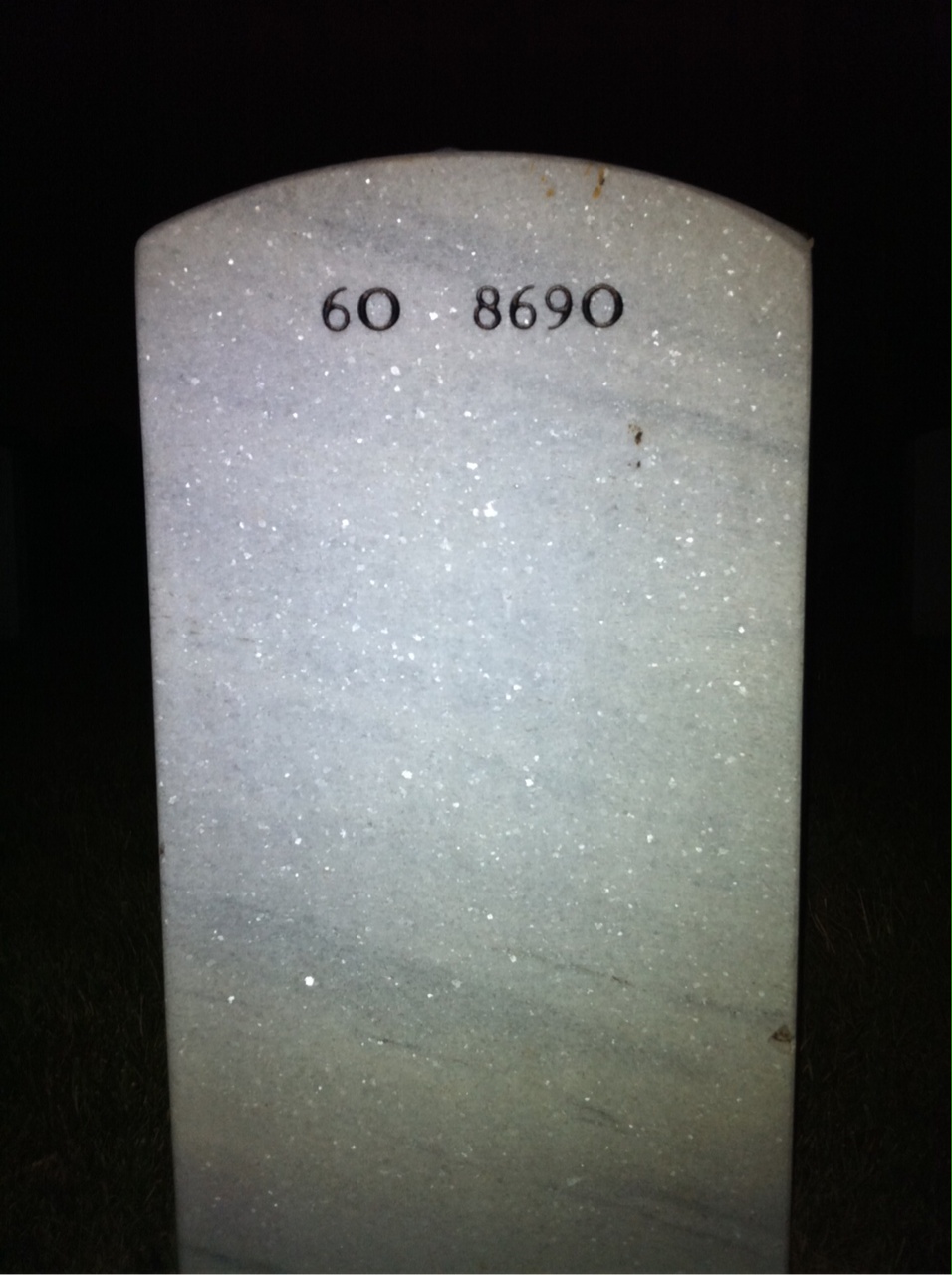 Back of headstone — Joseph Morris