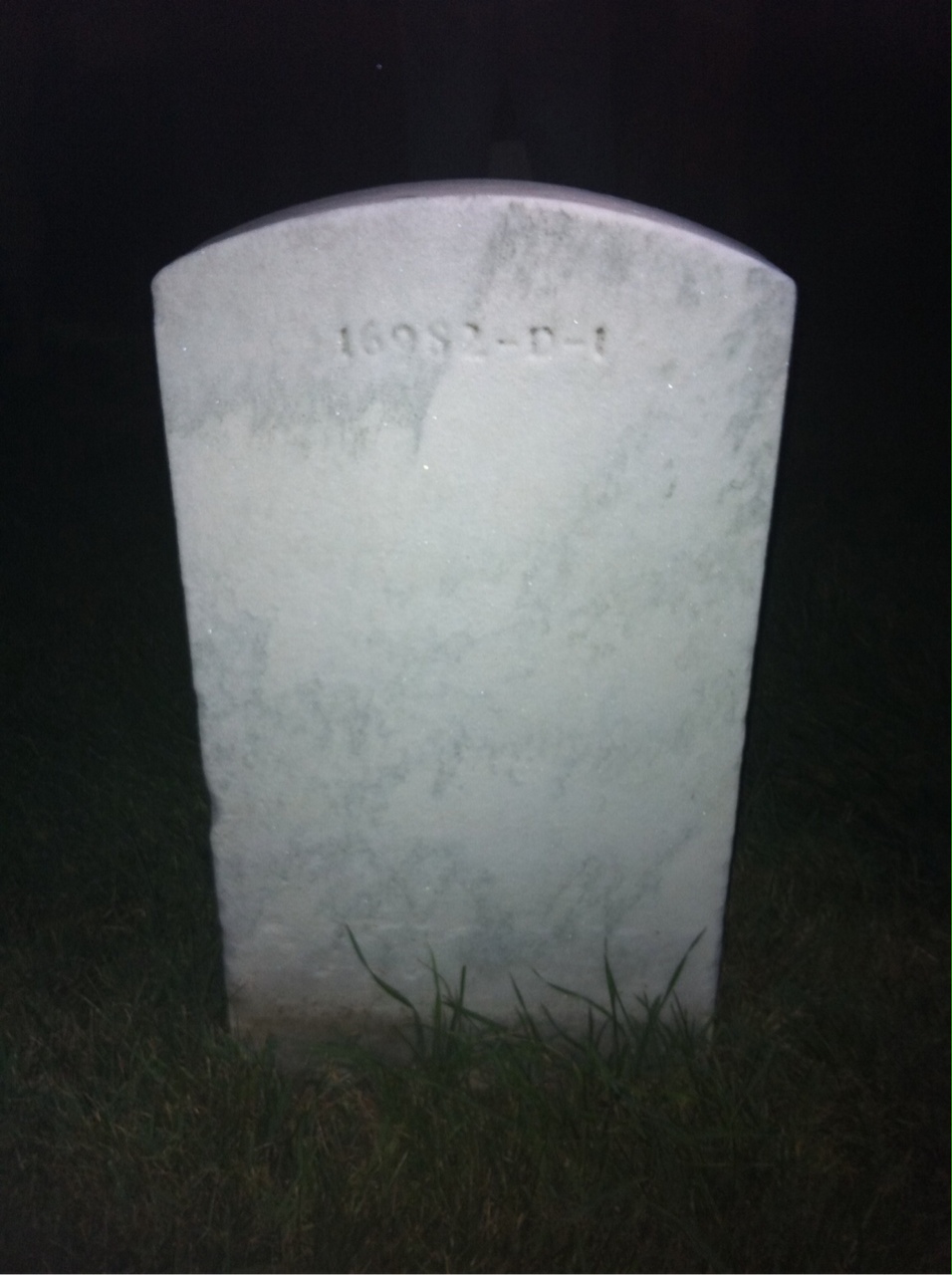Back of headstone — John Ashley