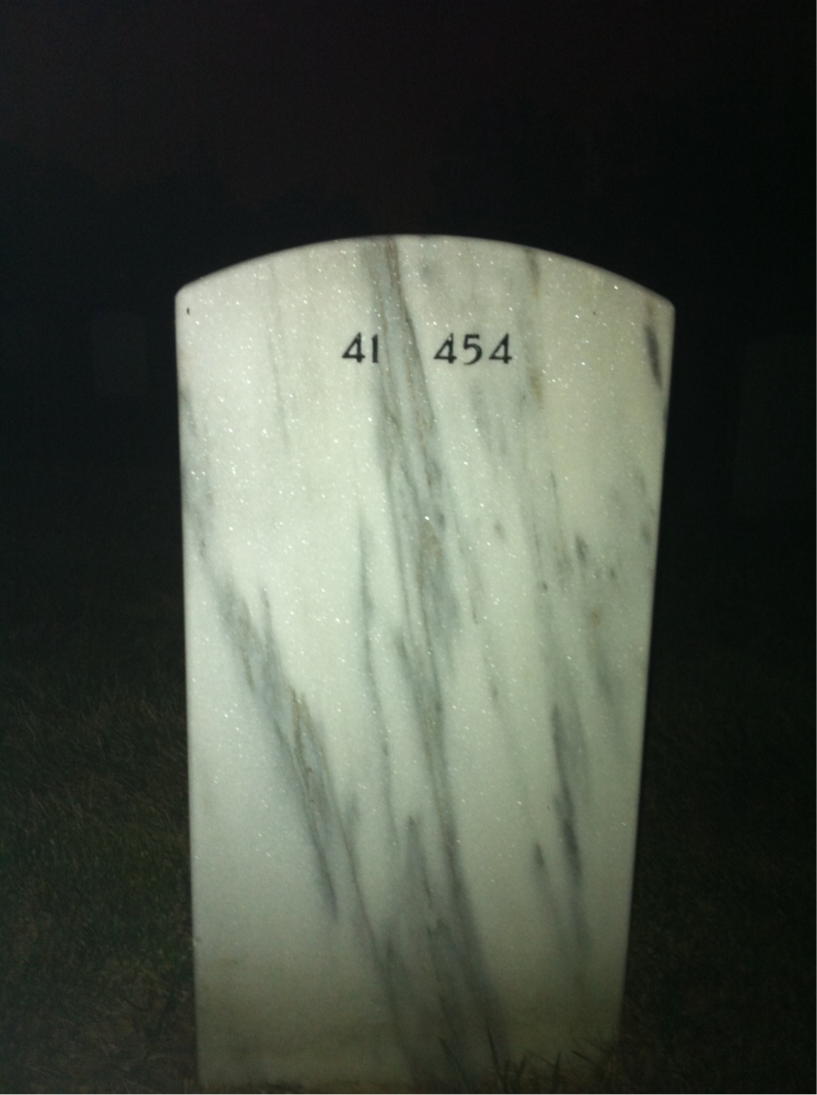 Back of headstone — Earnest Ashton