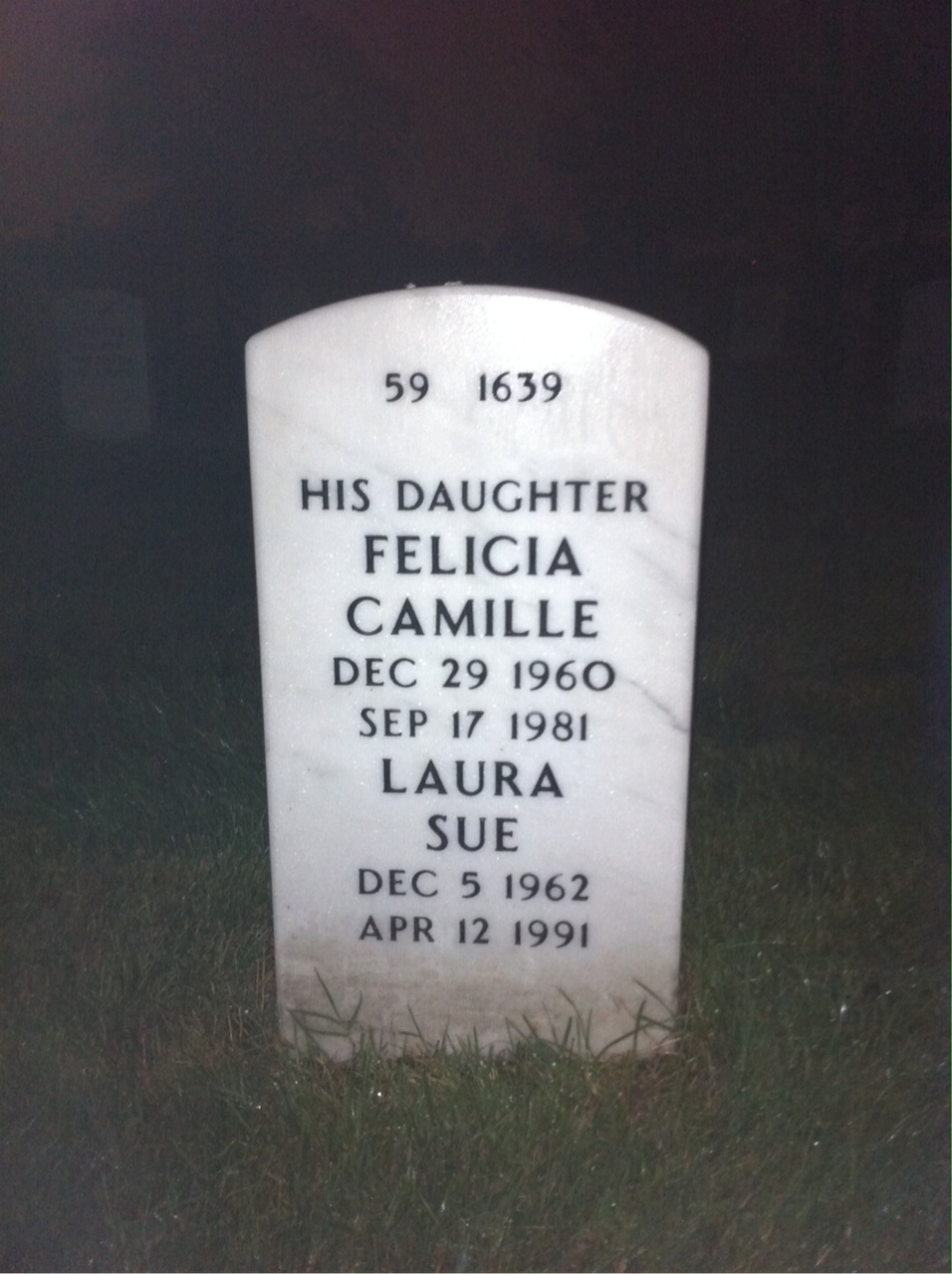 Back of headstone — James Goetzinger
