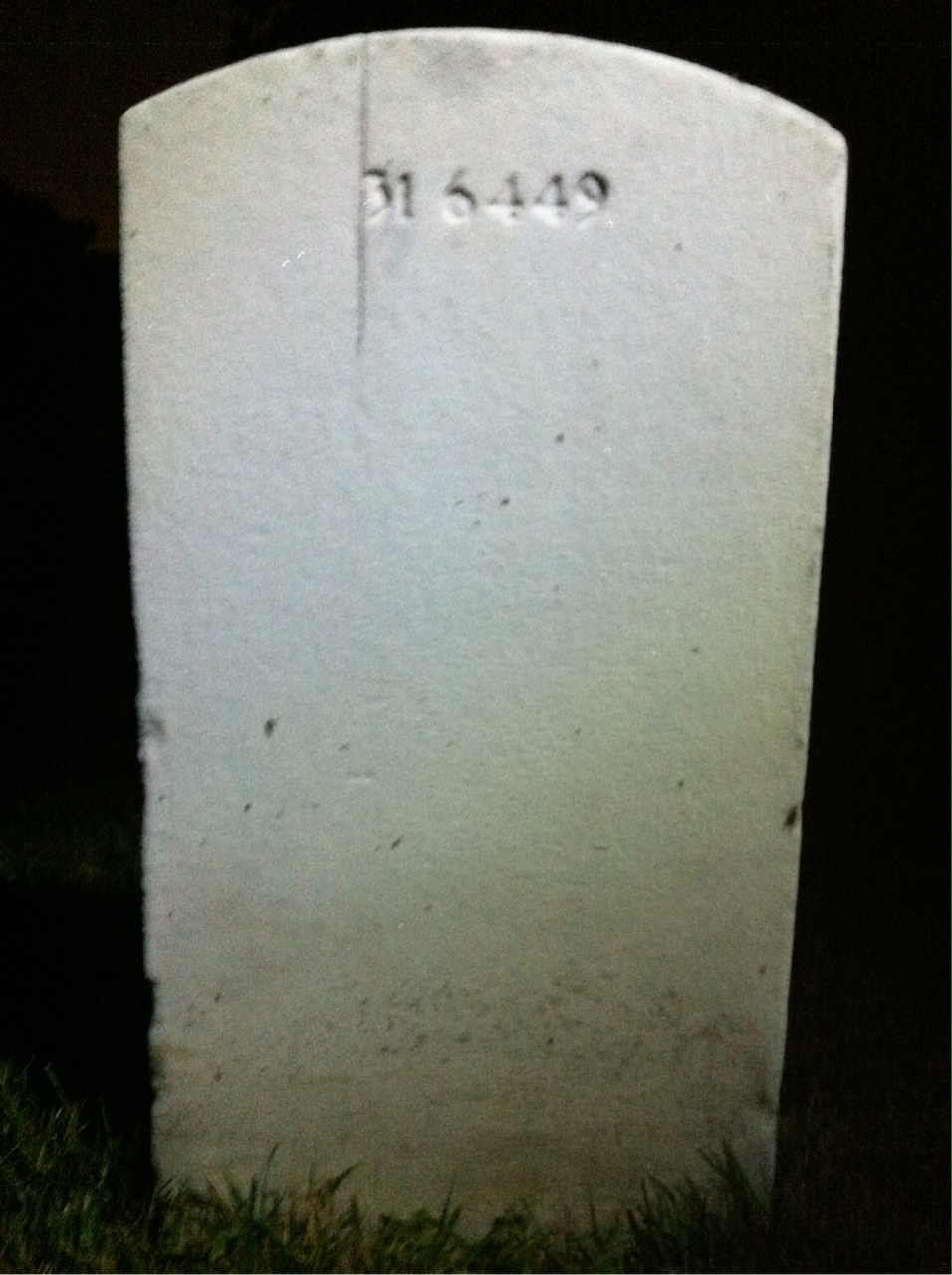 Back of headstone — Emily Mullen