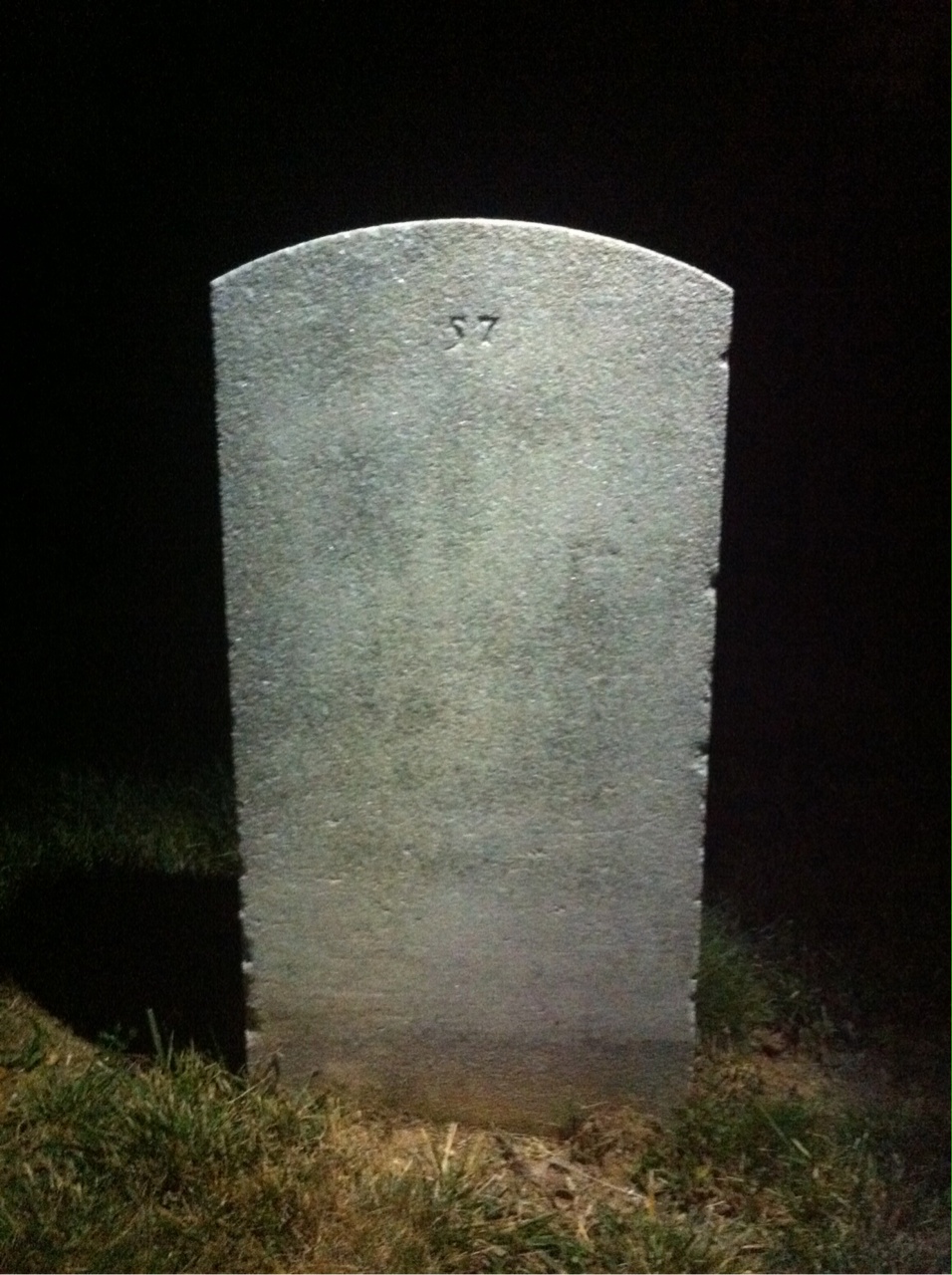 Back of headstone — Frederick Ambush