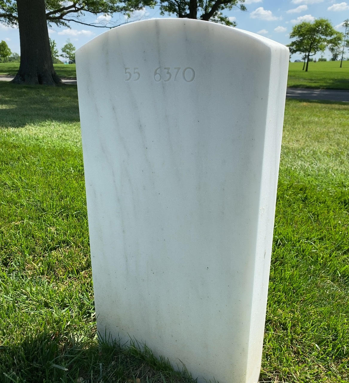 Back of headstone — Carl Benson