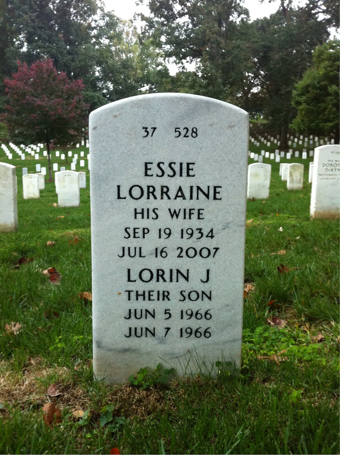 Back of headstone — Ira Mayfield