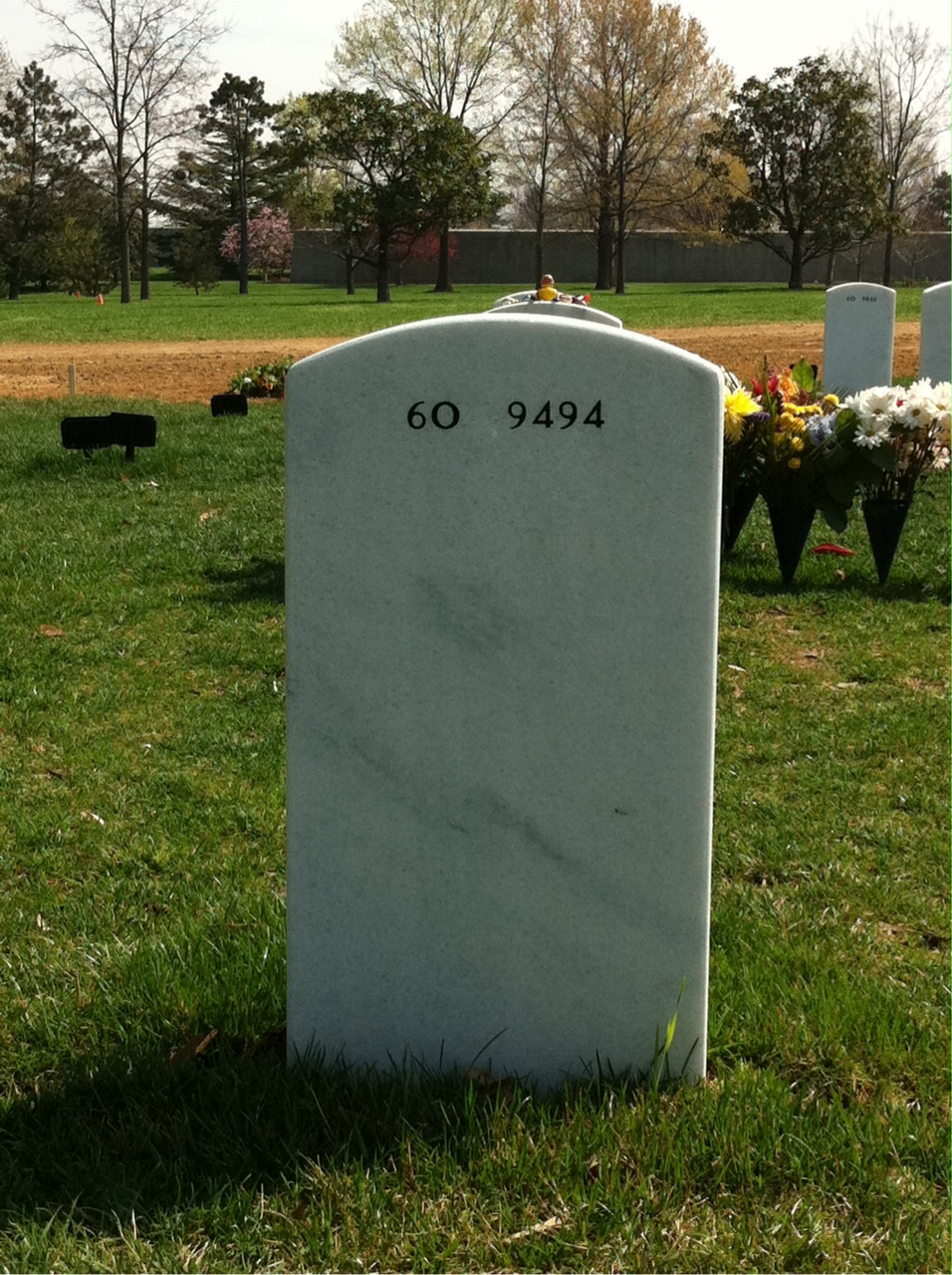 Back of headstone — Jonathan Michael Walls