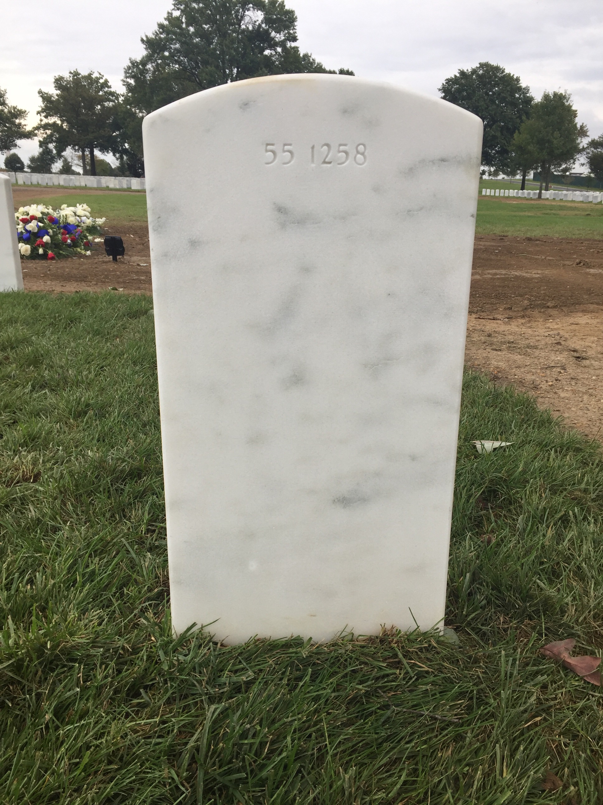 Back of headstone — Bert Kenneth Brandt