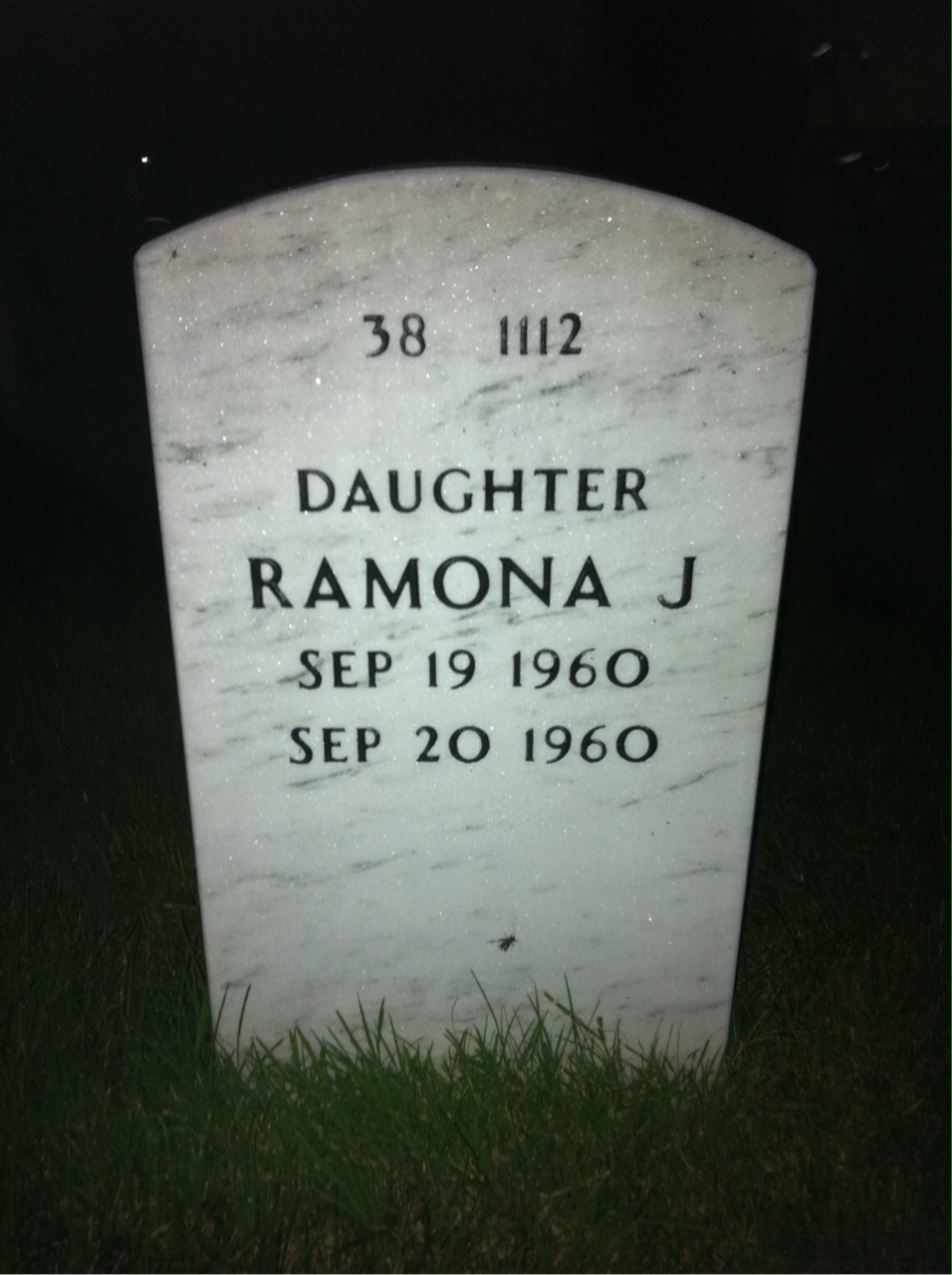 Back of headstone — Eugene Crichfield