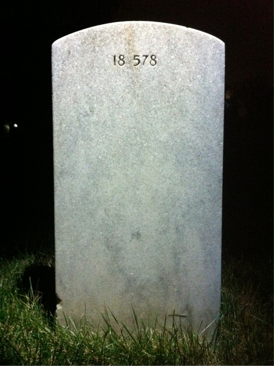 Back of headstone — John Mulhollen