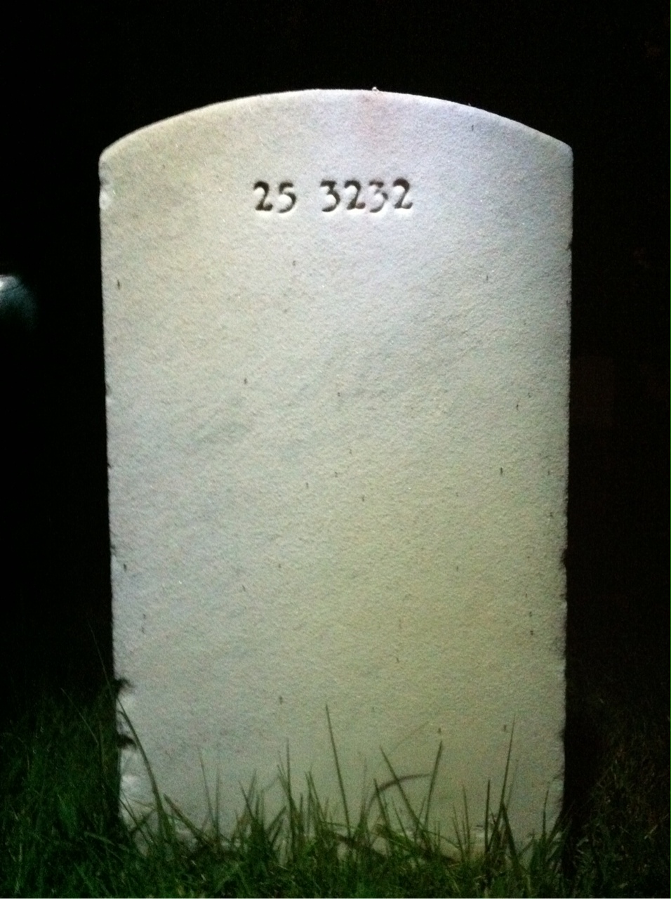 Back of headstone — George Moses