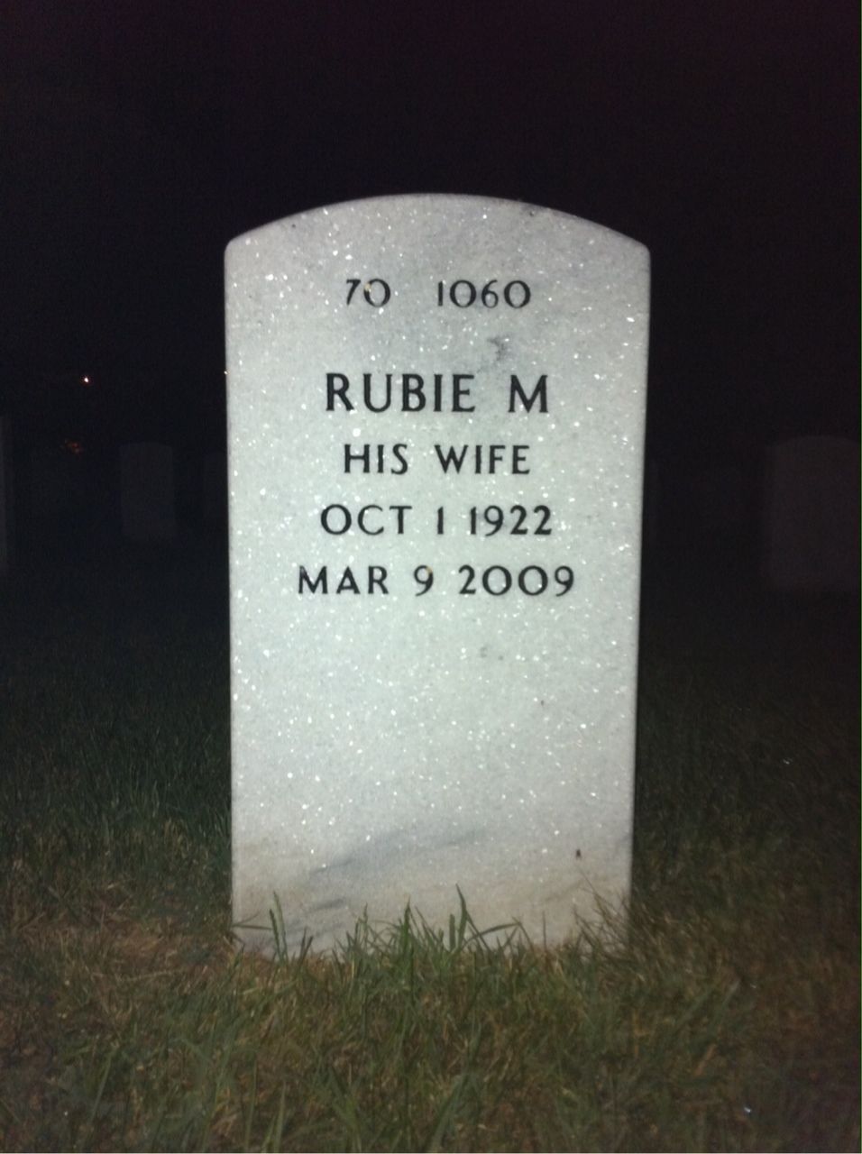 Back of headstone — Reese Kerr