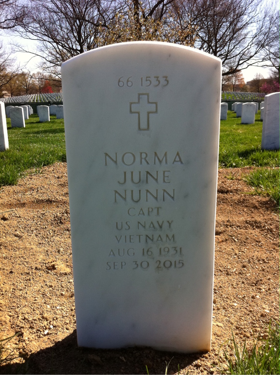 Back of headstone — Thomas Nunn