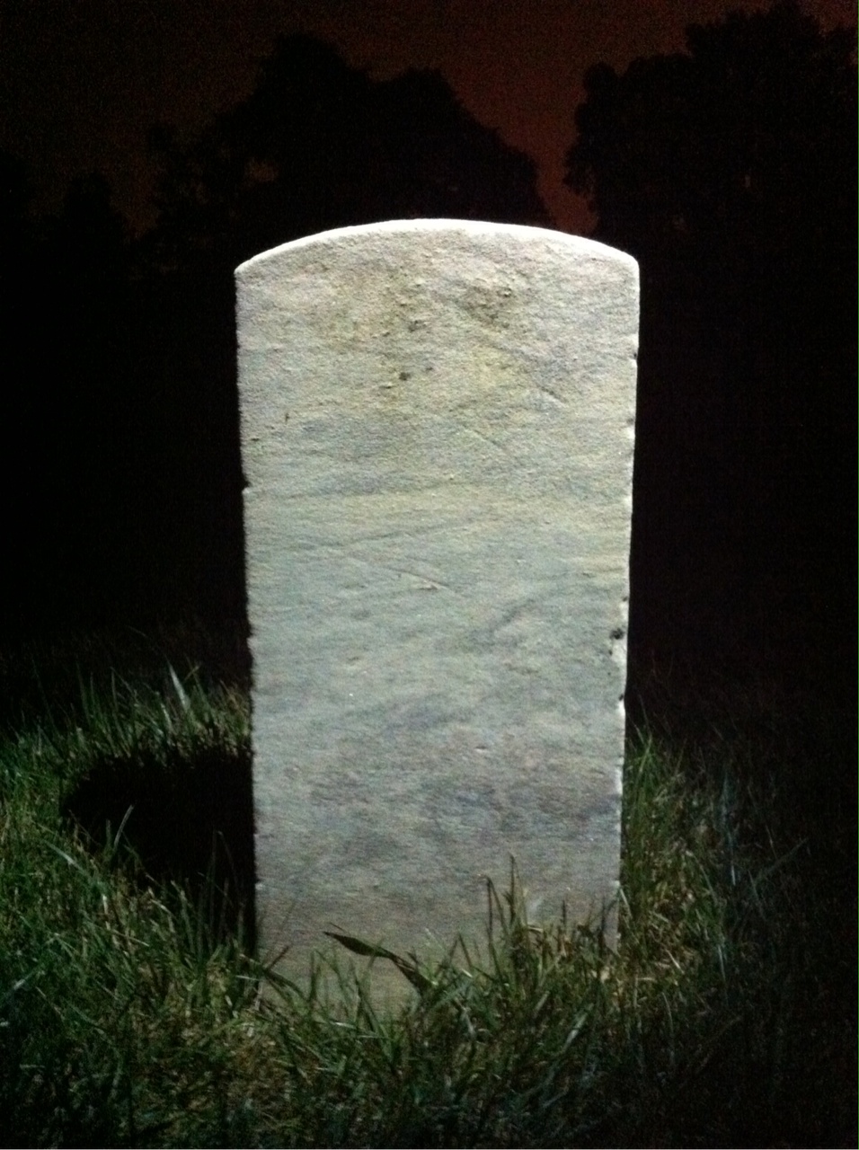 Back of headstone — Edward Bent