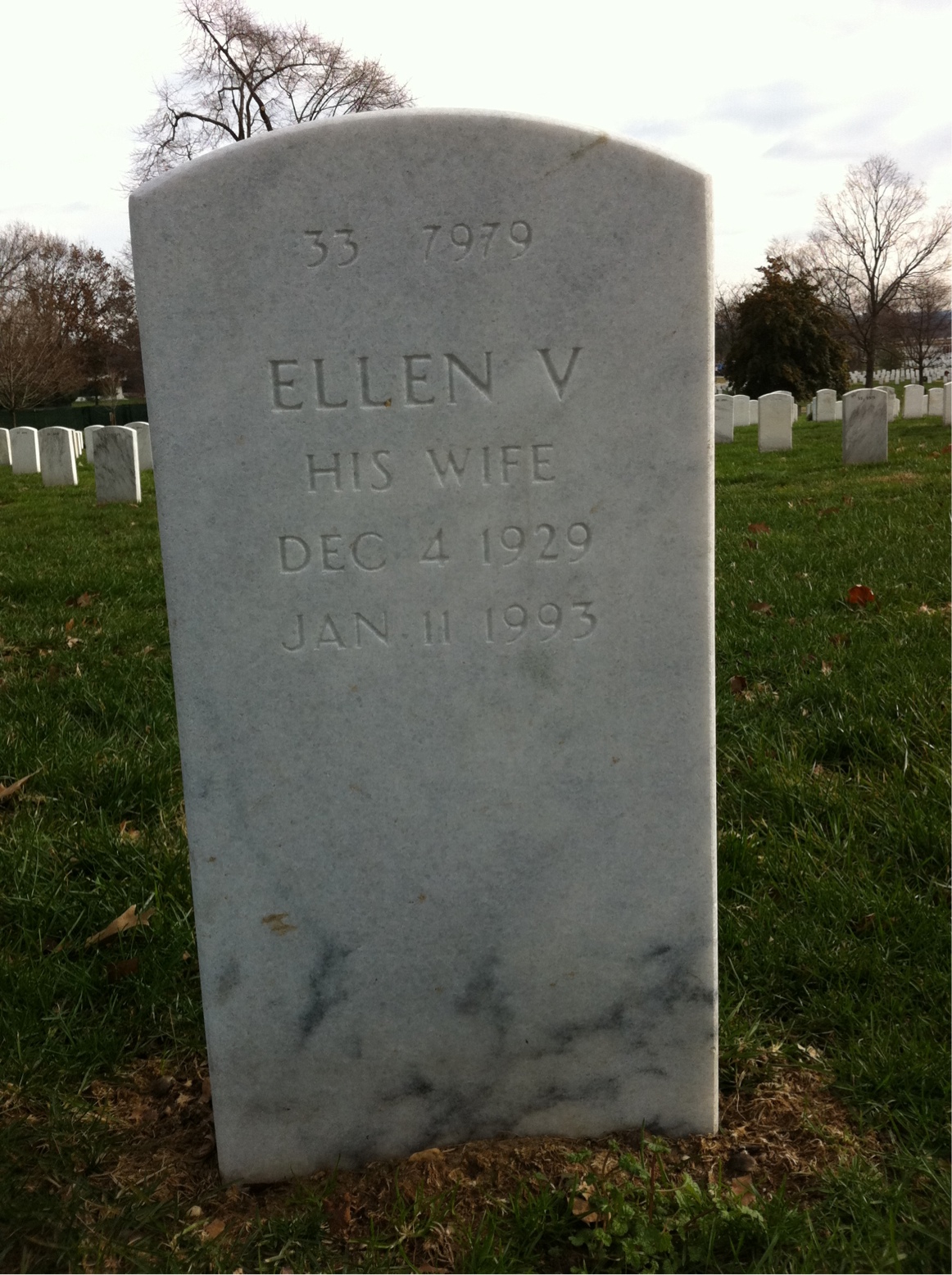 Back of headstone — James Jeffery