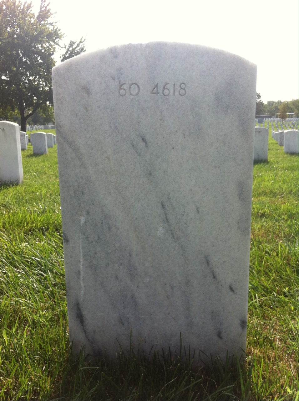 Back of headstone — Joseph Cunningham