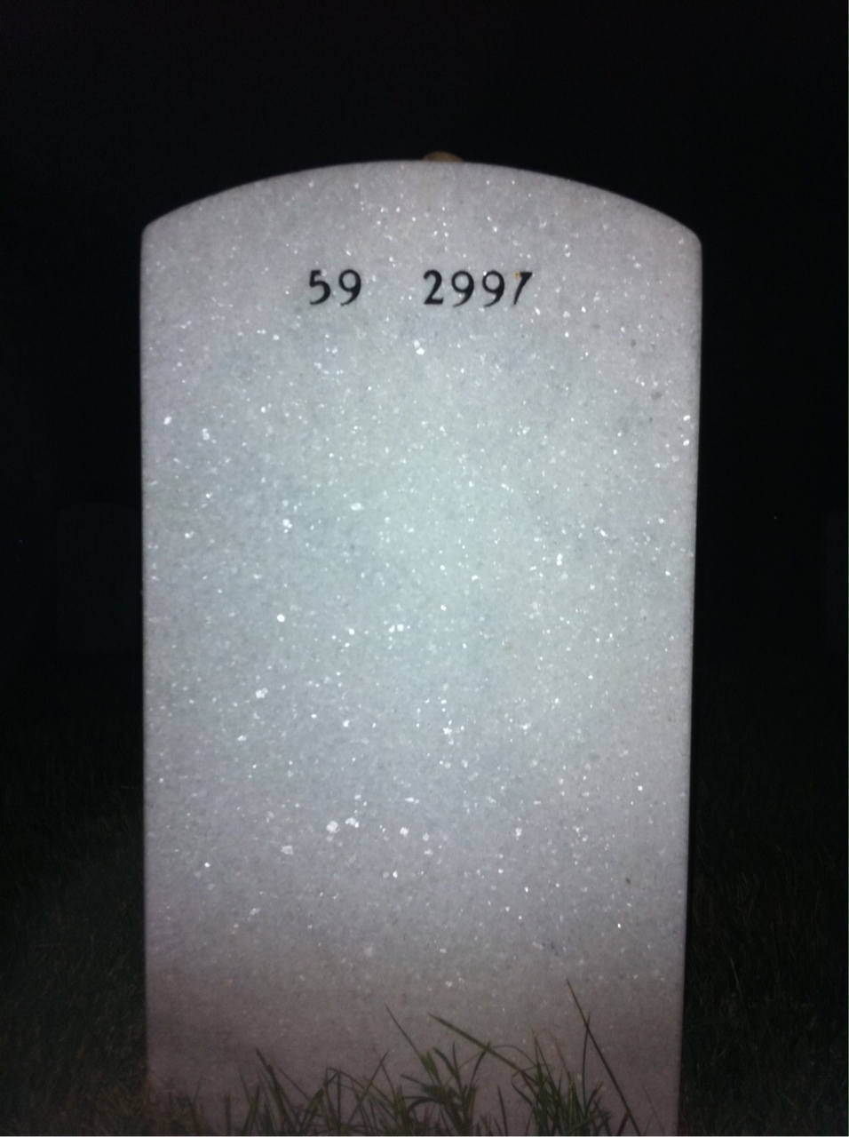 Back of headstone — Grady Hammock