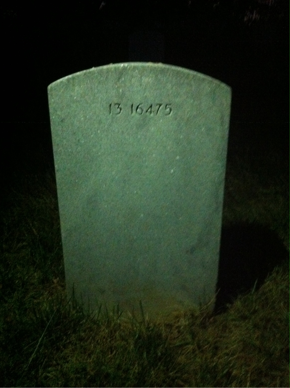 Back of headstone — Frank Ashbrook