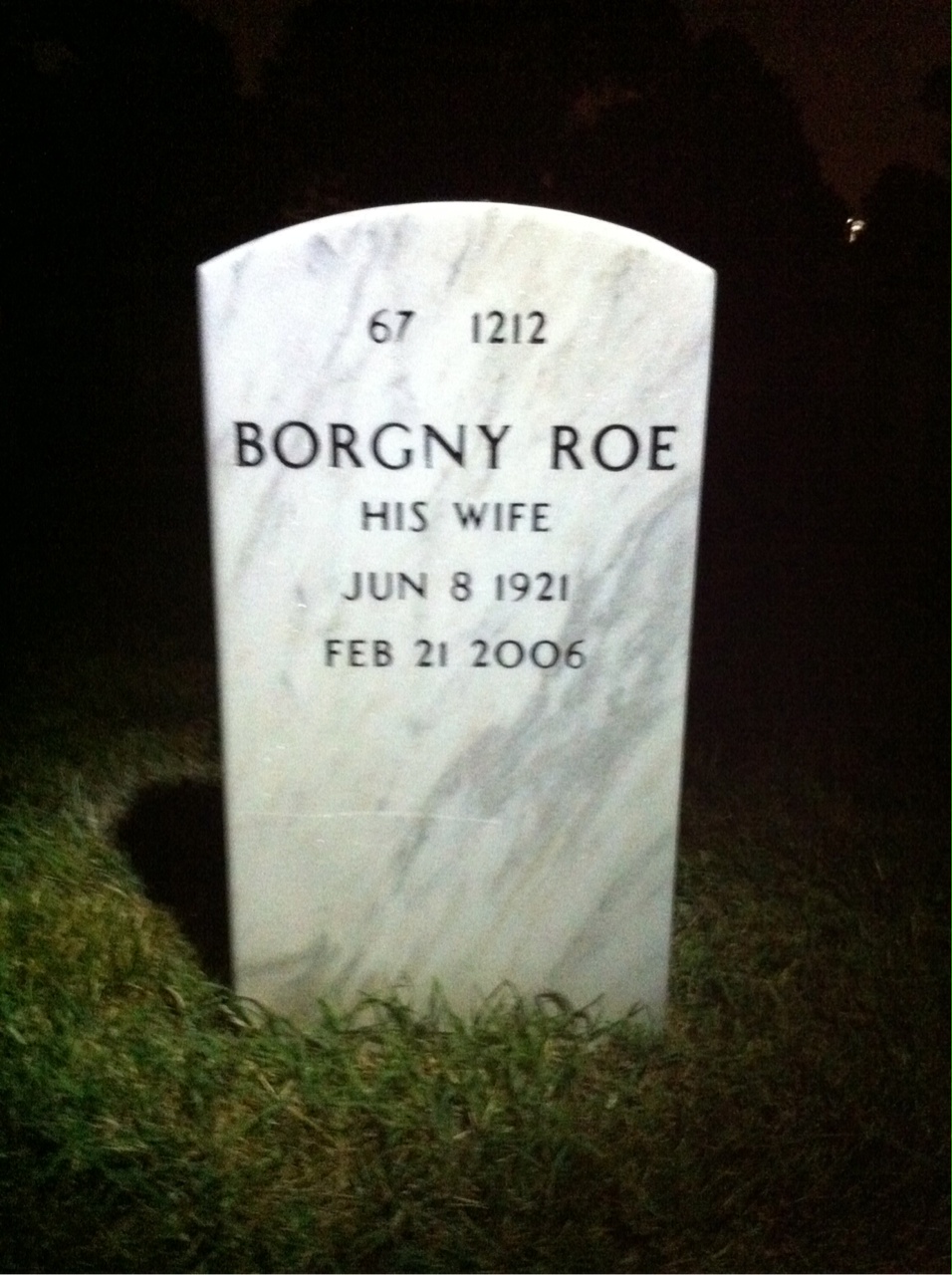 Back of headstone — John Ostby