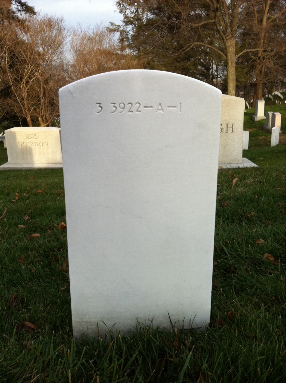 Back of headstone — Esther Allen