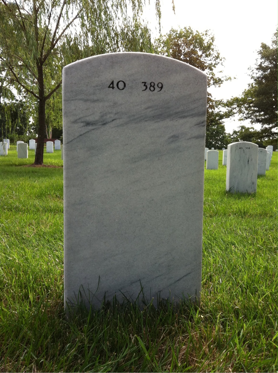 Back of headstone — William Lisenby