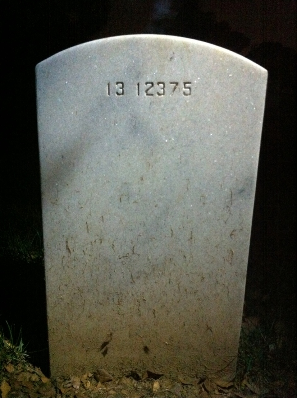 Back of headstone — Eli Muncy