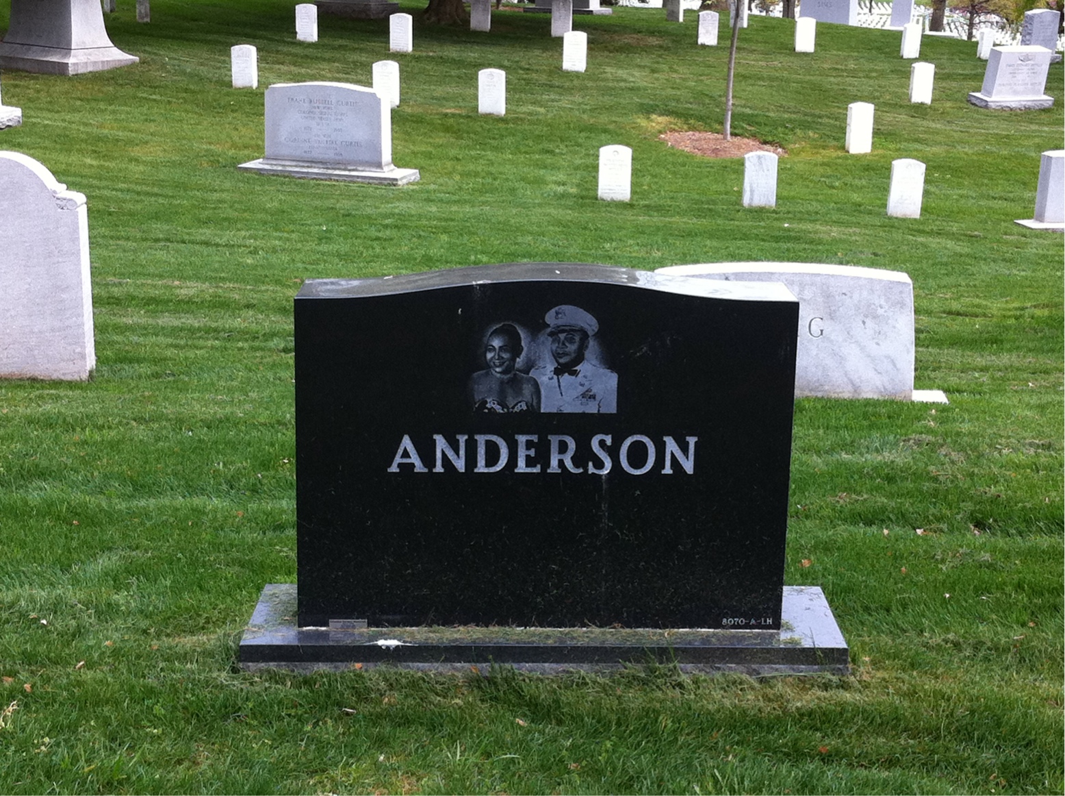 Back of headstone — Ralph Anderson