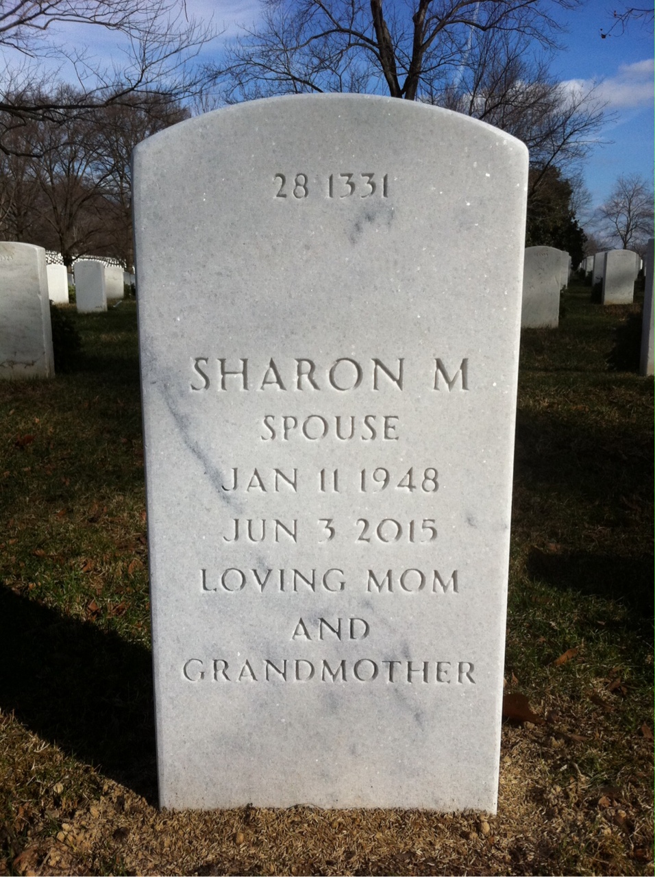 Back of headstone — William Clyde Hagerich