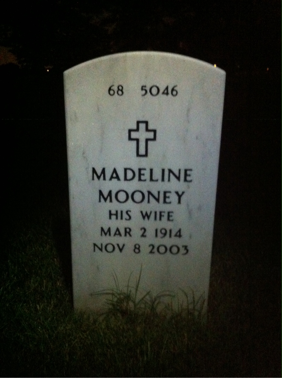 Back of headstone — Harry Jones