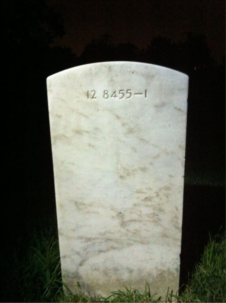 Back of headstone — Vernon Morris