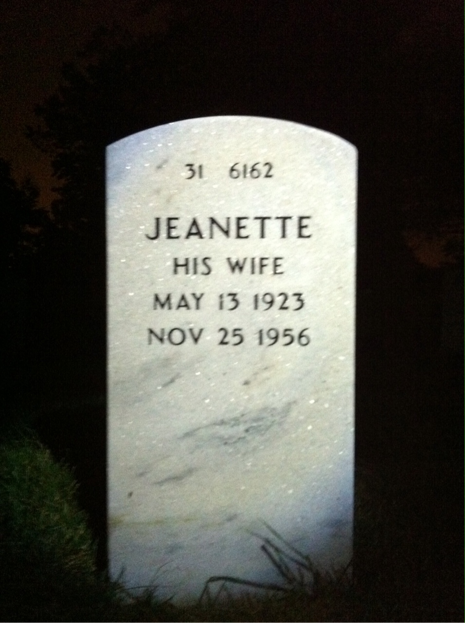 Back of headstone — Joseph Zuessman