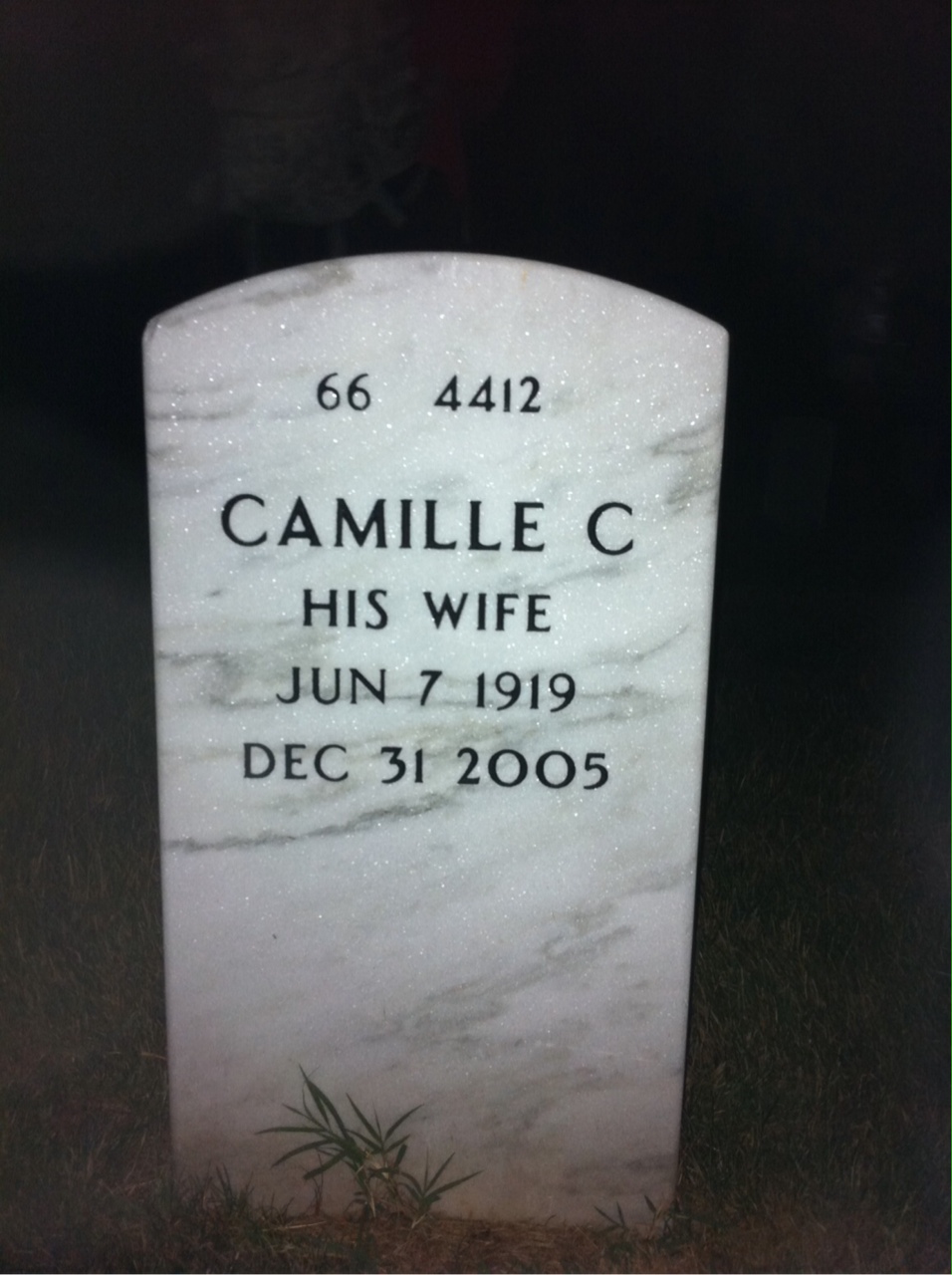 Back of headstone — Benjamin Walthall