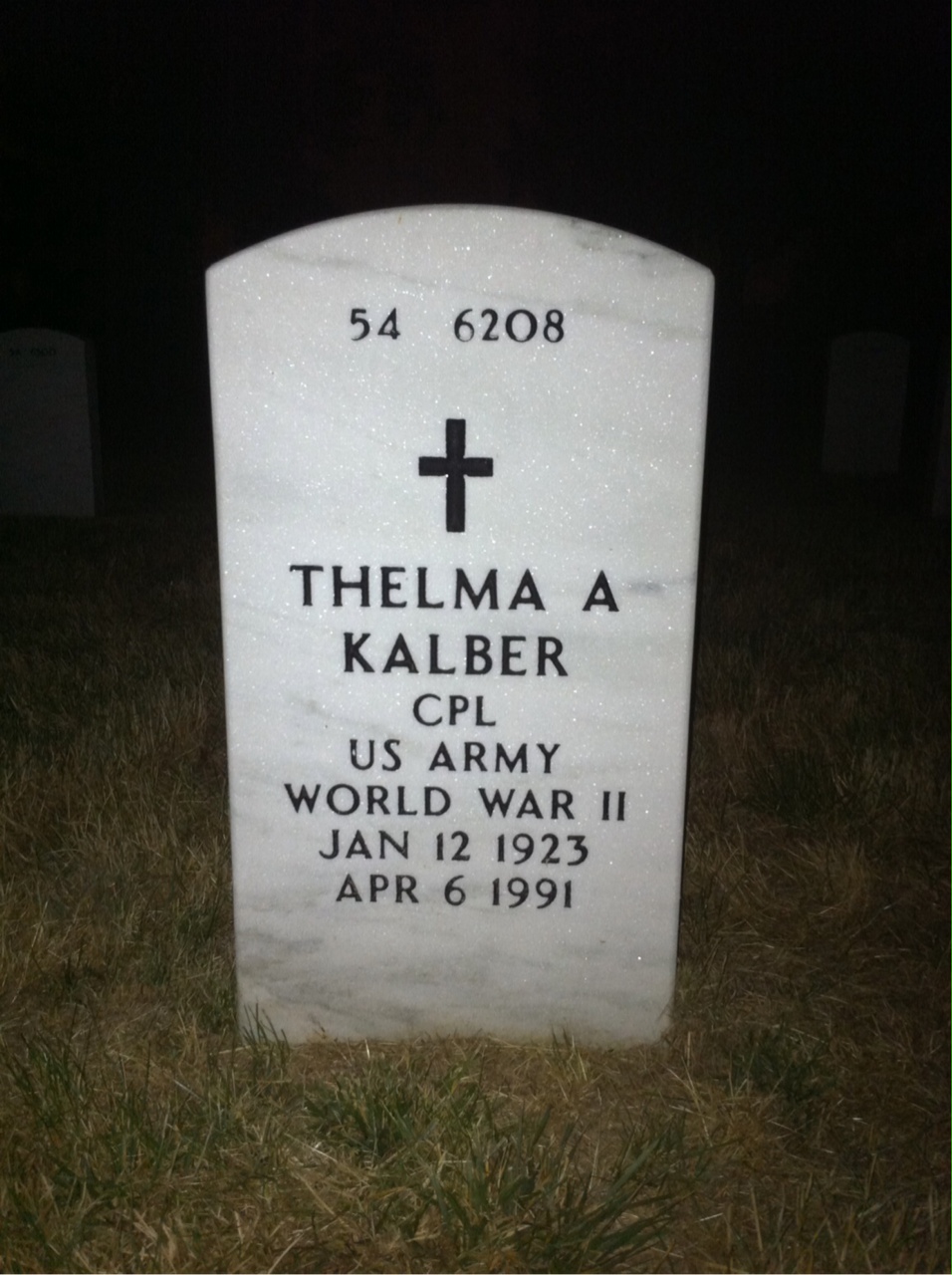 Back of headstone — Louis Kalber