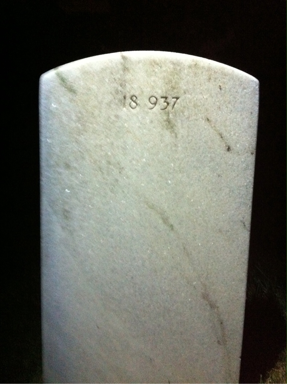Back of headstone — Anthony Abboni