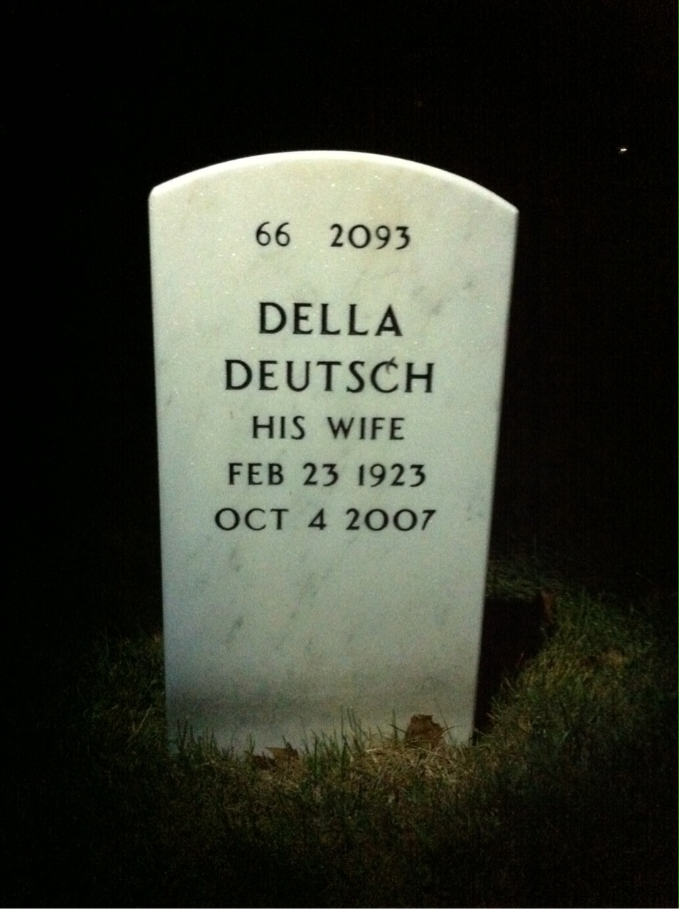 Back of headstone — Wilmot Gibson