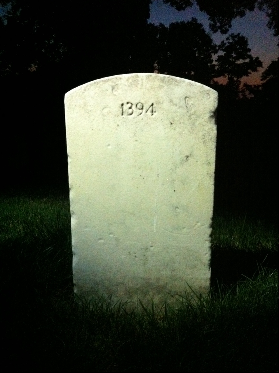 Back of headstone — John Allmond
