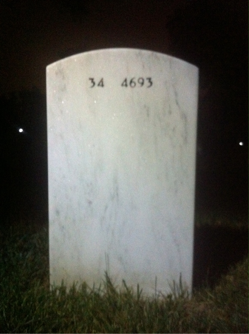 Back of headstone — John Breland