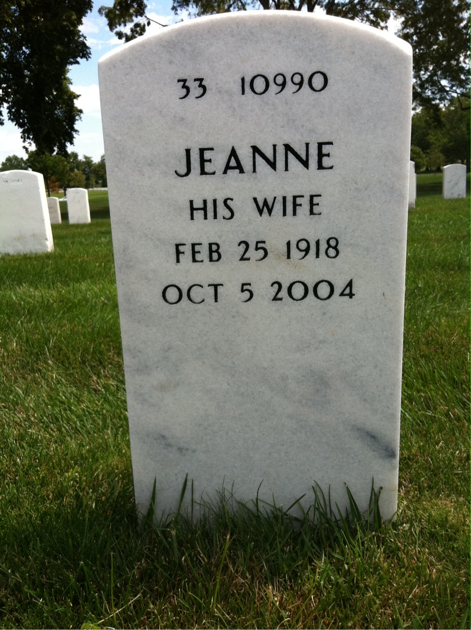 Back of headstone — Harry Brubaker