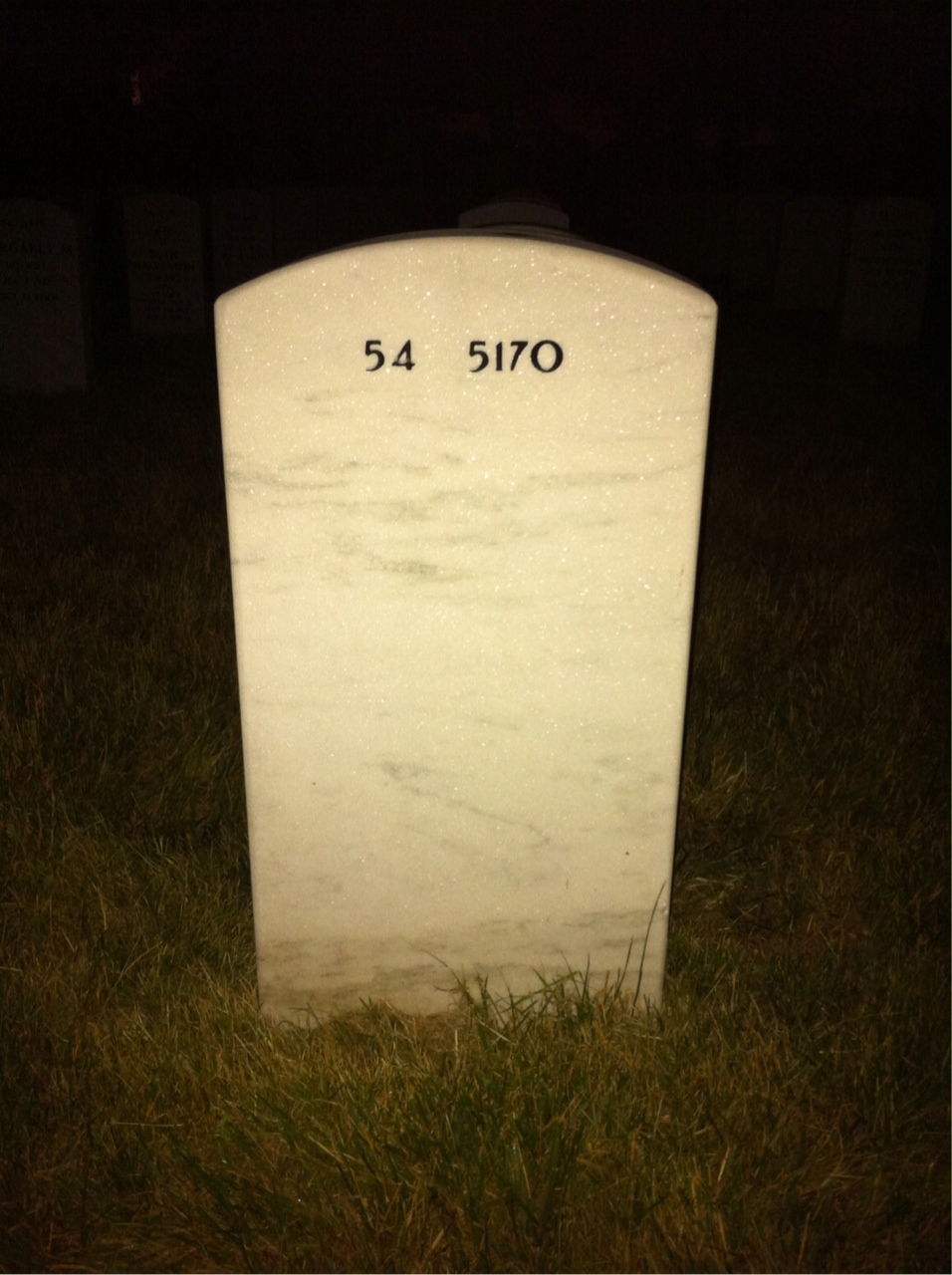 Back of headstone — Jon Stansell