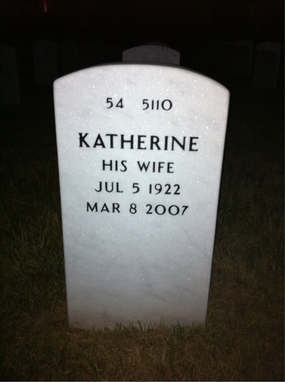 Back of headstone — Robert Chew