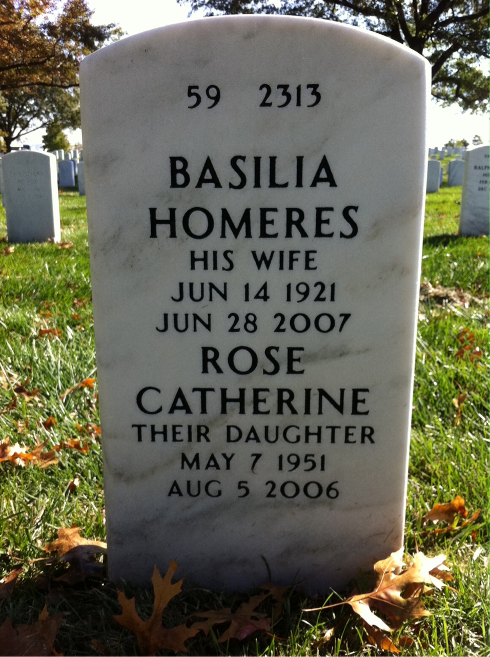 Back of headstone — Michael Redding