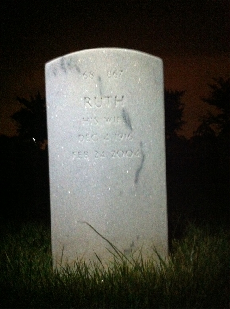 Back of headstone — Louis Beck