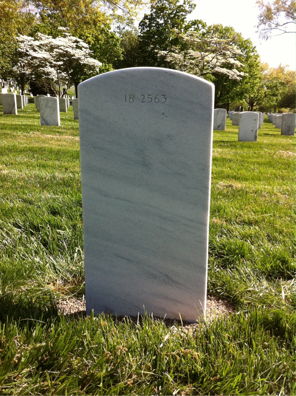 Back of headstone — Charles Auer