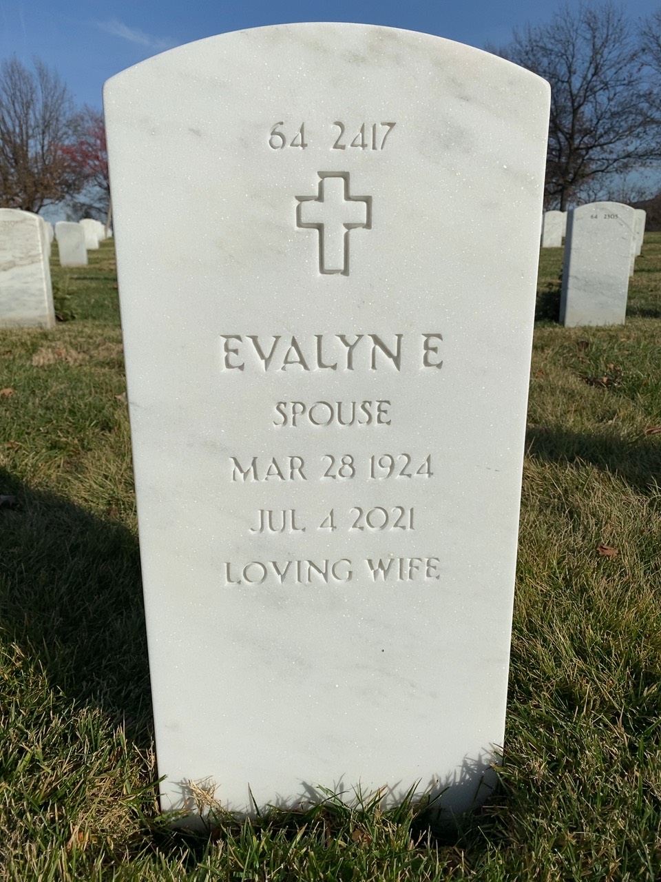 Back of headstone — Alfred Hill