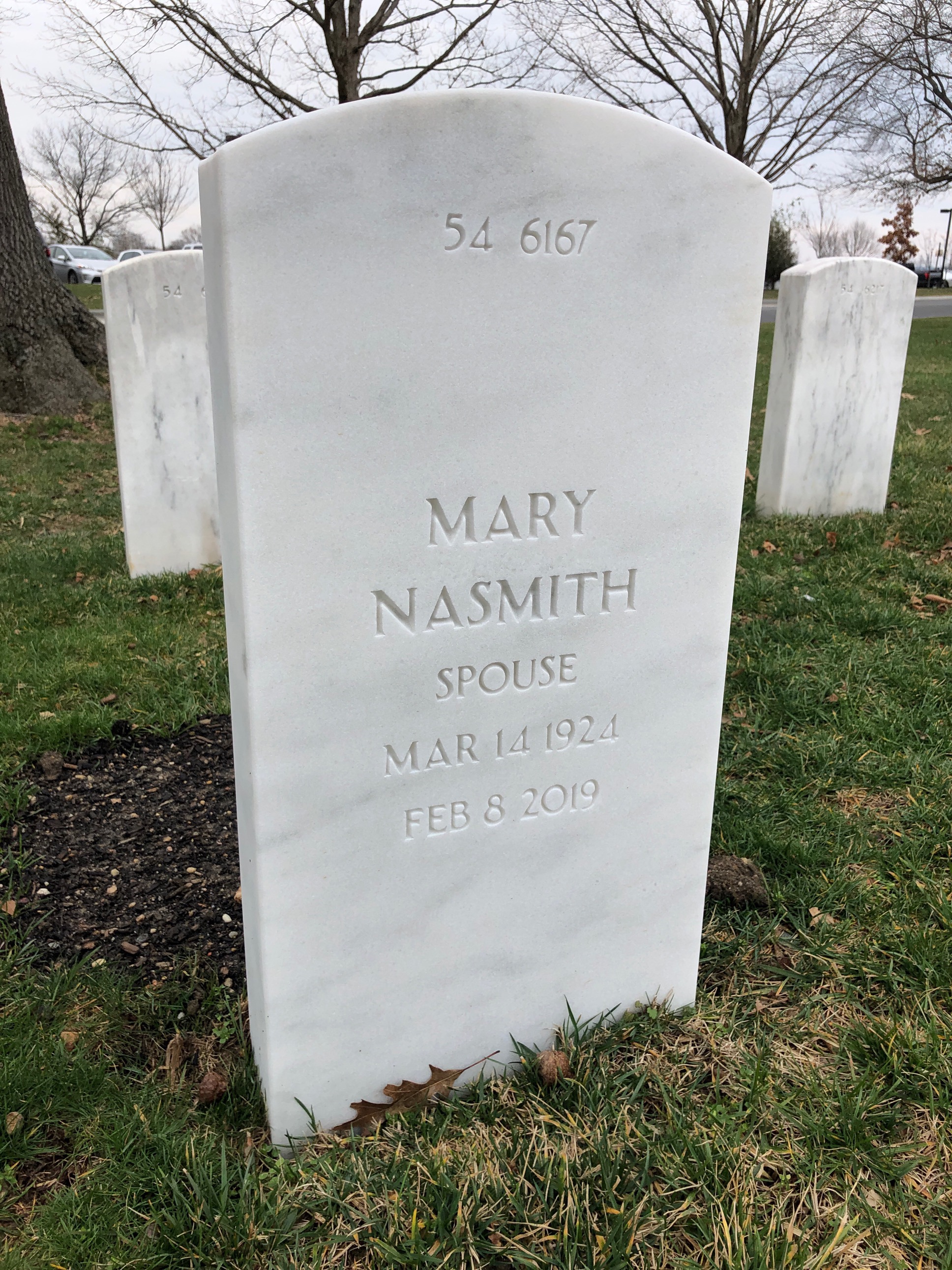 Back of headstone — Donald Means