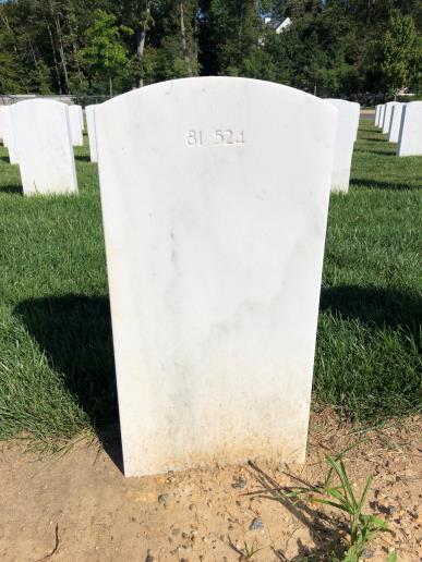 Back of headstone — Wallie Stovall Witte