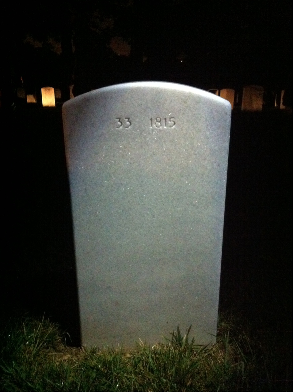 Back of headstone — Edward Wells