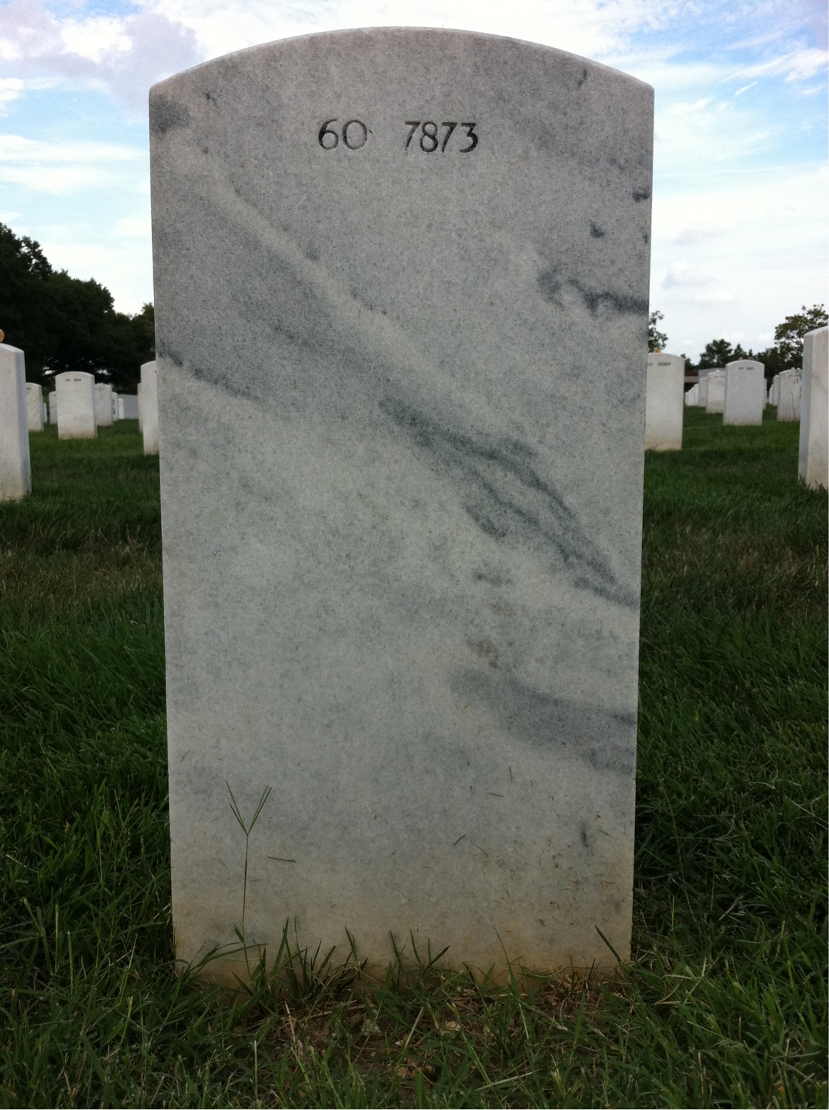 Back of headstone — Nathan Dennis White