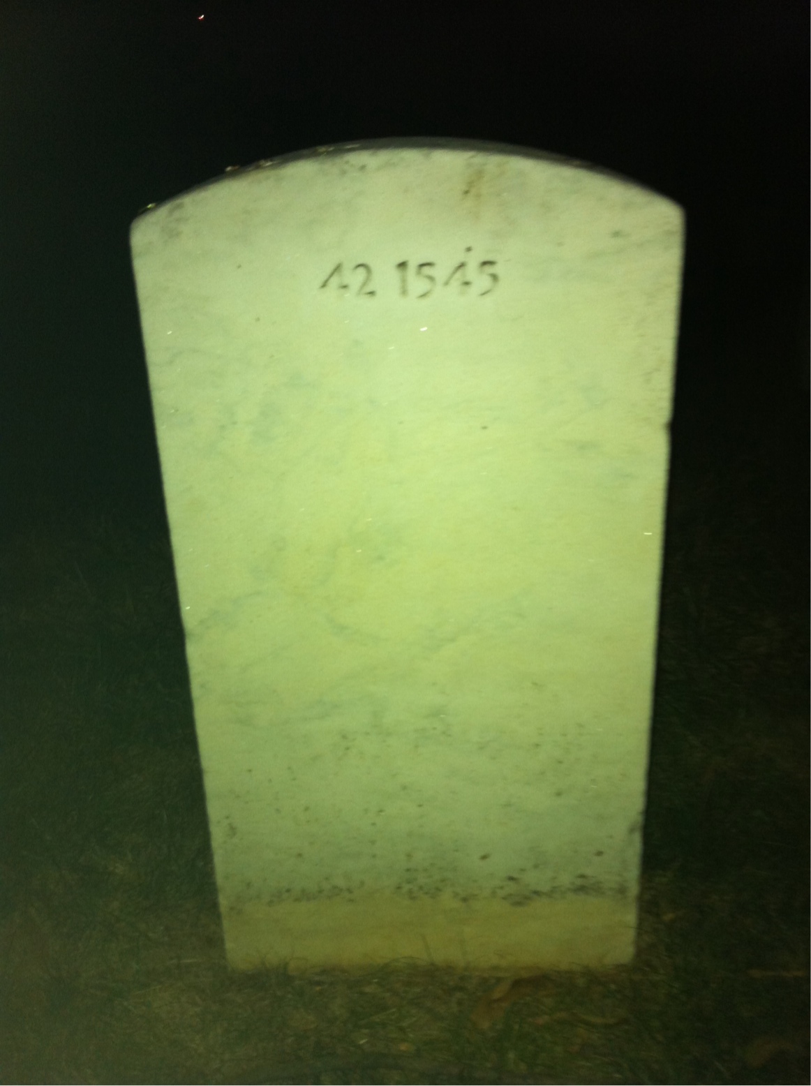Back of headstone — William J Griffin