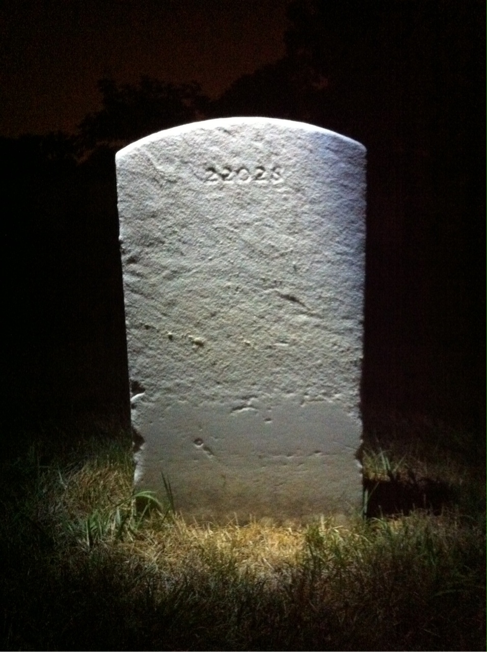 Back of headstone — Ernest Baker