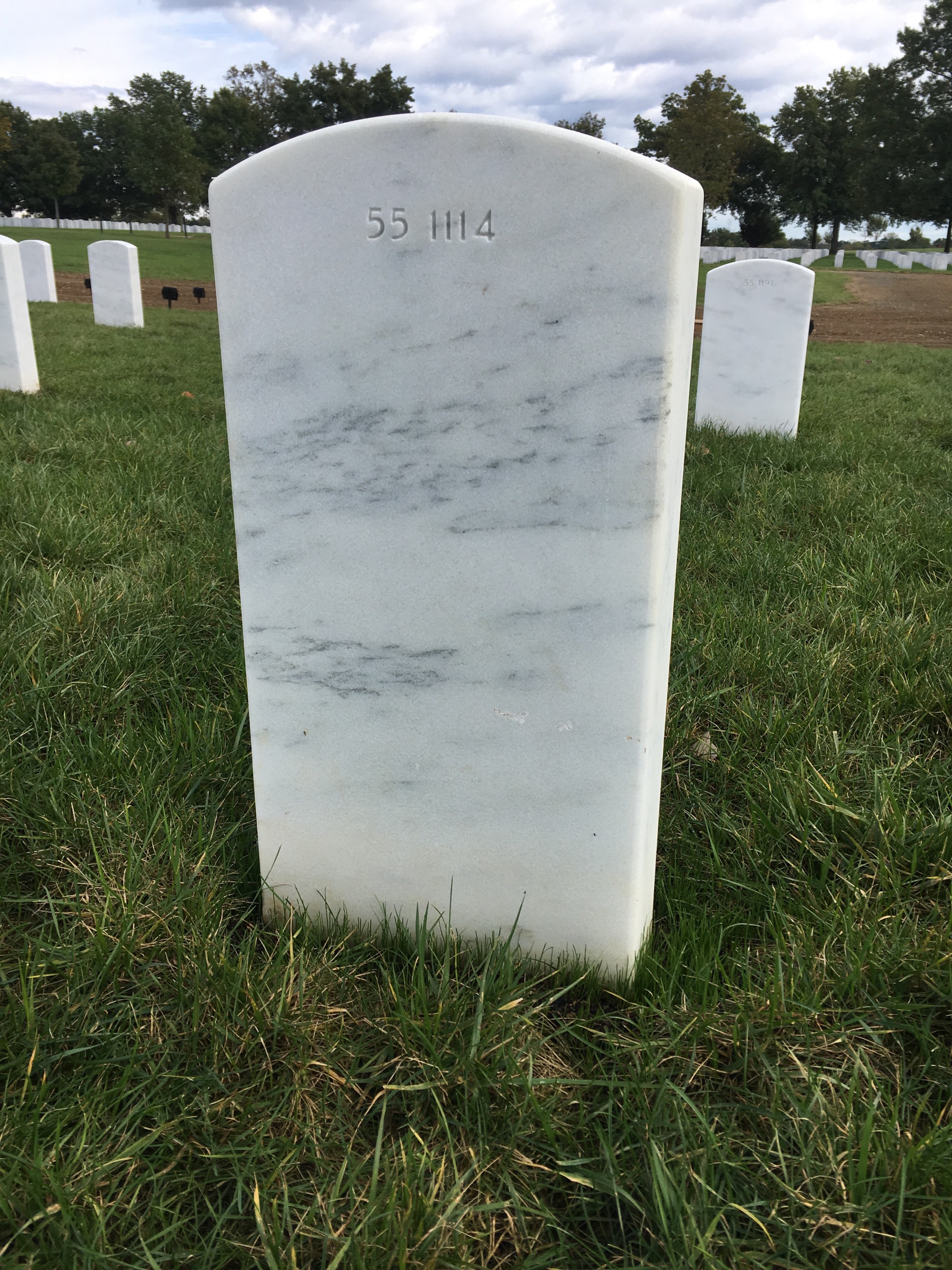 Back of headstone — Willard Ernest Siepel